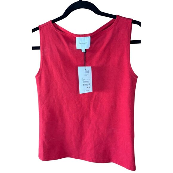 Reformation Tank Top in Lipstick, Size S New With Tags Minimalistically Classic - Picture 9 of 11